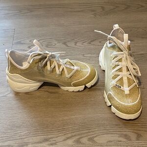 Christian Dior Gold Mesh Sneakers
